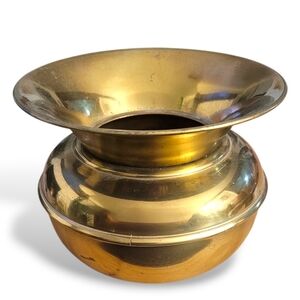 1960s Lombard Made In England Vintage Brass Spittoon